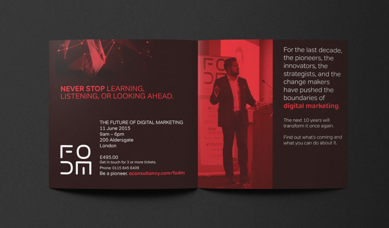 Econsultancy brochure spead design
