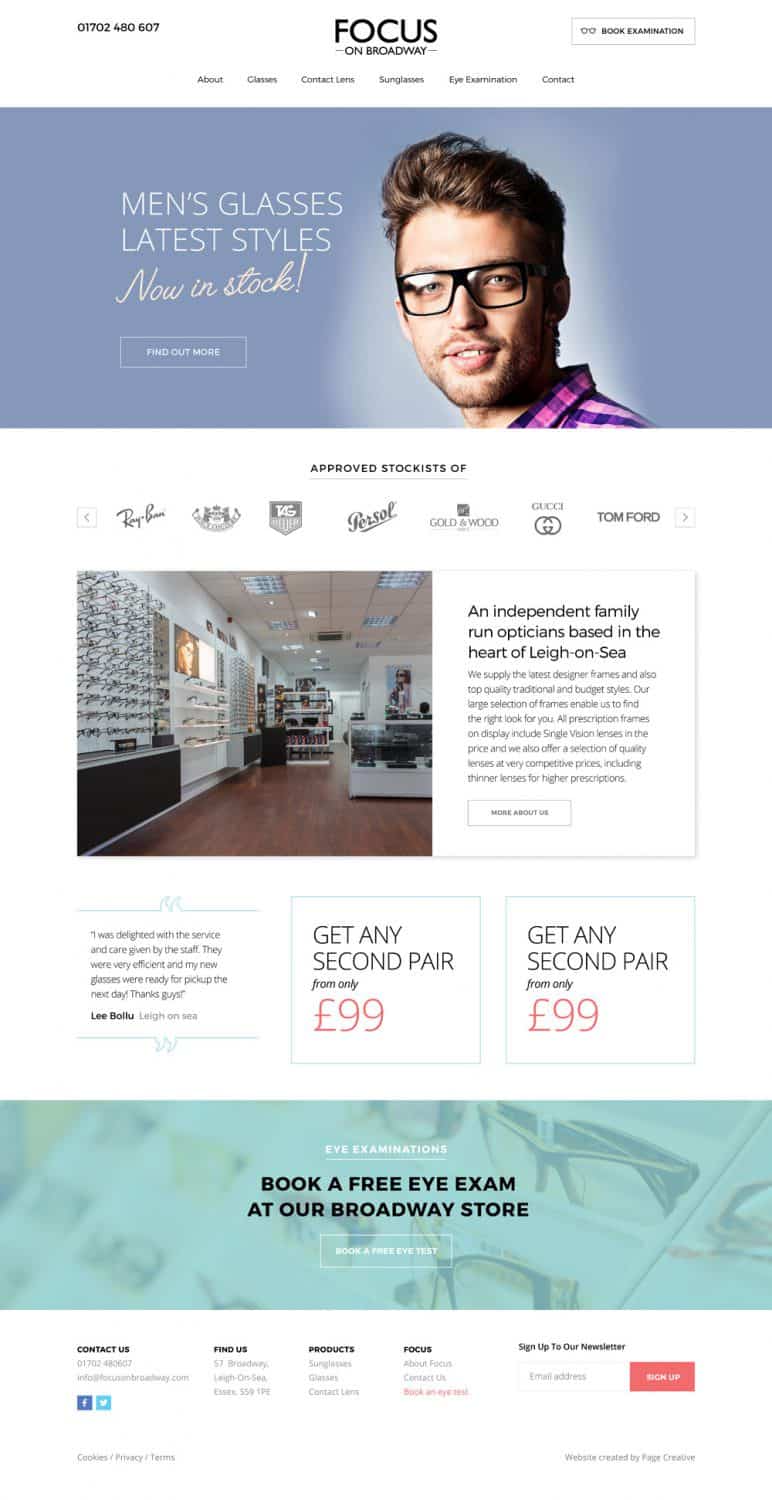 Focus on Broadway Website design leigh on sea