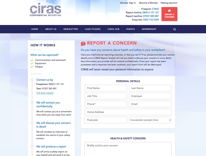 Responsive views on ciras website design