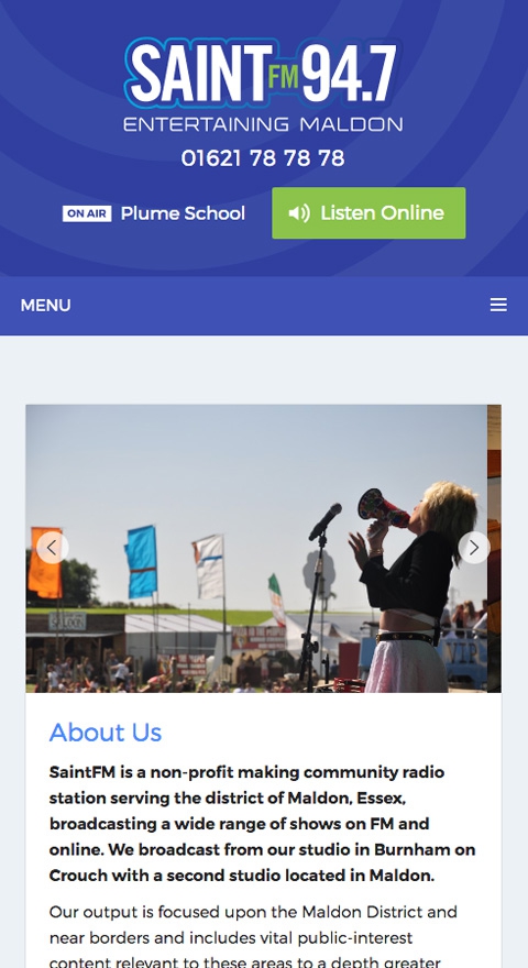 Radio website design responsive