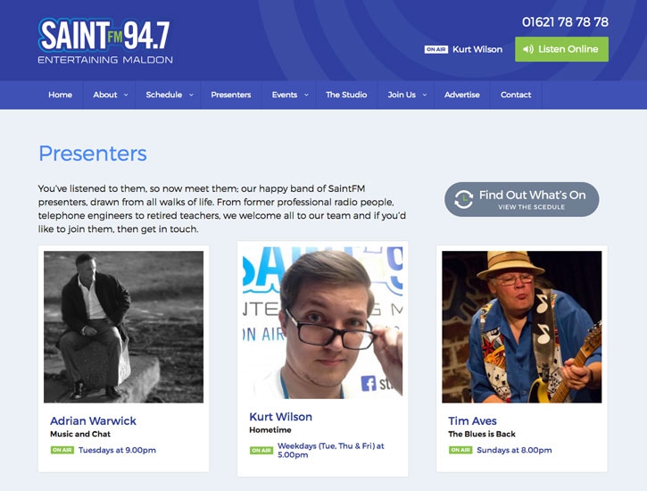 Presenter reel for saint fm