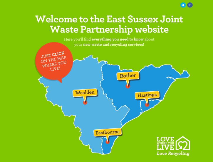 Council website design landing page