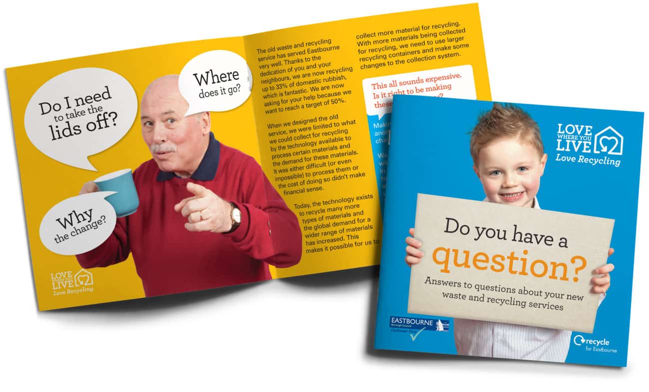 Live love council recycling square brochure design