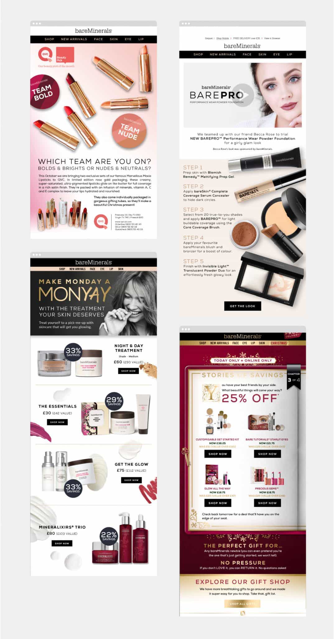 bareminerals Emailer designs