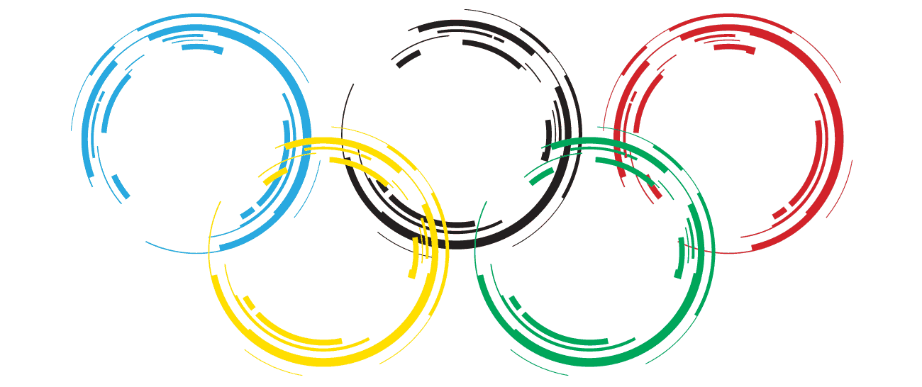 First olympic rings