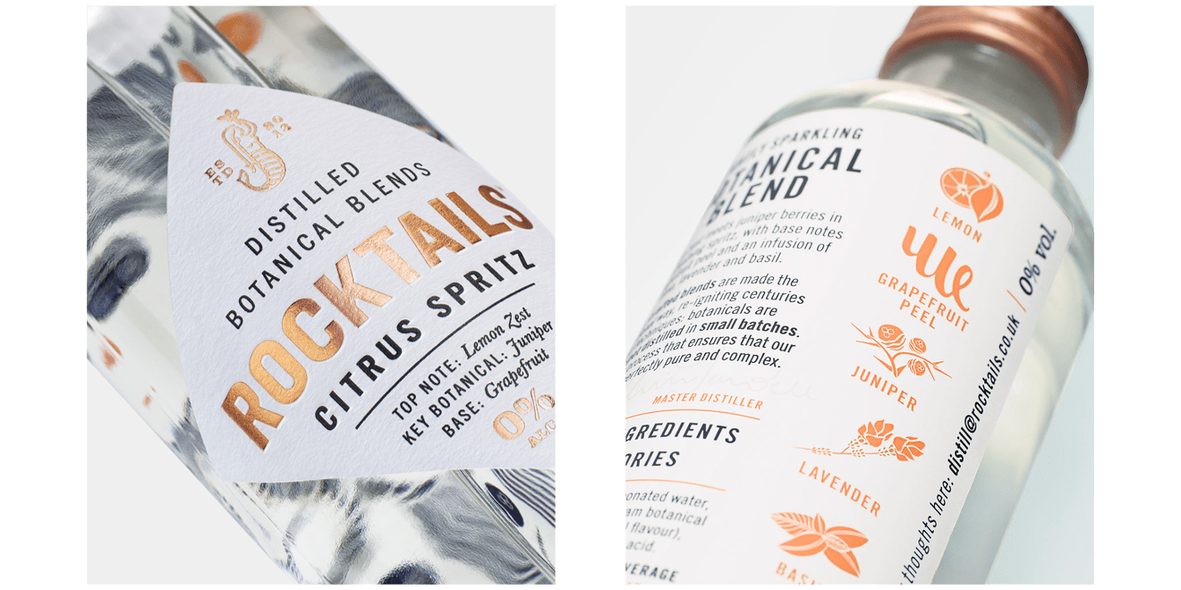 A closer look at the rocktail bottles