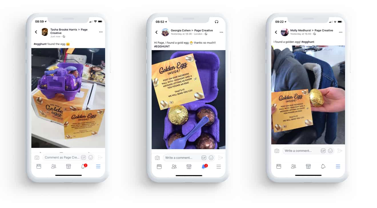 Egg Comp Interaction on social media