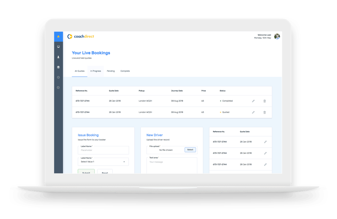 Coach Direct Dashboard style